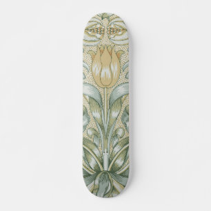 William Morris Pomegranate Pattern Antique Lily  Skateboard