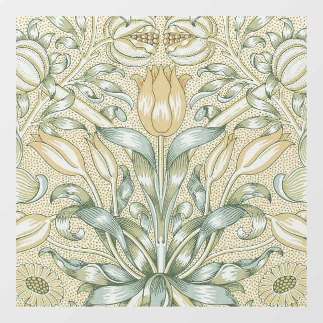 William Morris Pomegranate Pattern Antique Lily  Window Cling (Sheet)