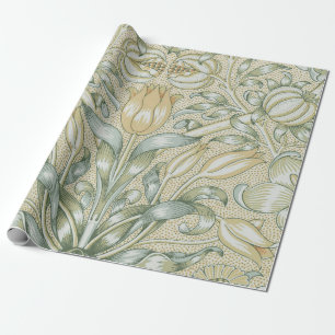 William Morris Pomegranate Pattern Antique Lily  Wrapping Paper