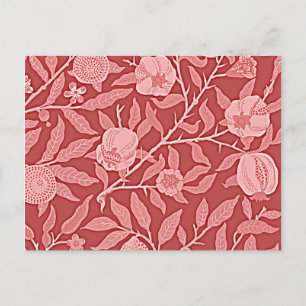 William Morris - Pomegranate (red) design Postcard