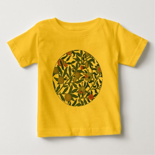William Morris Pomegranate Wallpaper Baby T_Shirt
