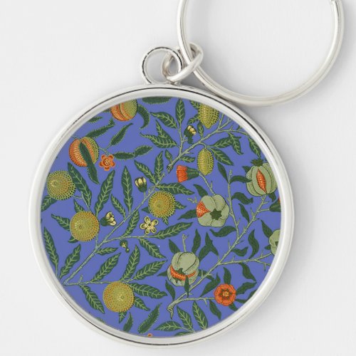 William Morris Pomegranate Wallpaper Keychain