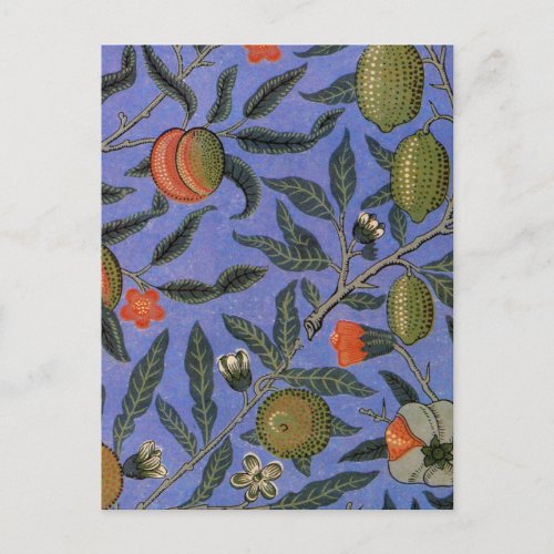 William Morris Pomegranate Wallpaper Postcard