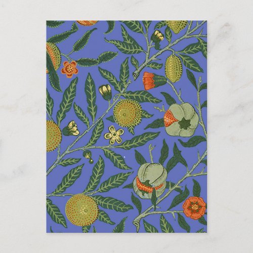 William Morris Pomegranate Wallpaper Postcard