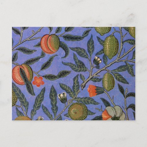 William Morris Pomegranate Wallpaper Postcard