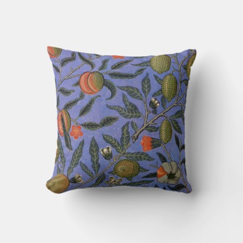 William Morris Pomegranate Wallpaper Throw Pillow