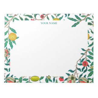 William Morris Pomegranate White Notepad