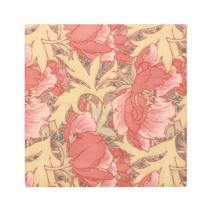 William Morris Poppies Floral Art Nouveau Pattern