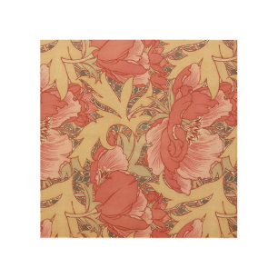 William Morris Poppies Floral Art Nouveau Pattern