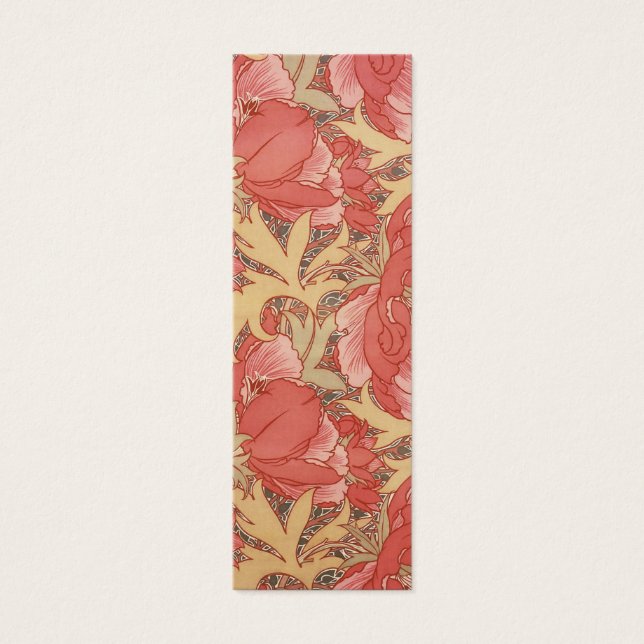 William Morris Poppies Floral Art Nouveau Pattern (Front)