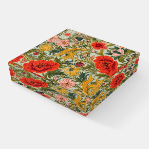 William Morris Poppies Floral Art Nouveau Pattern  Paperweight