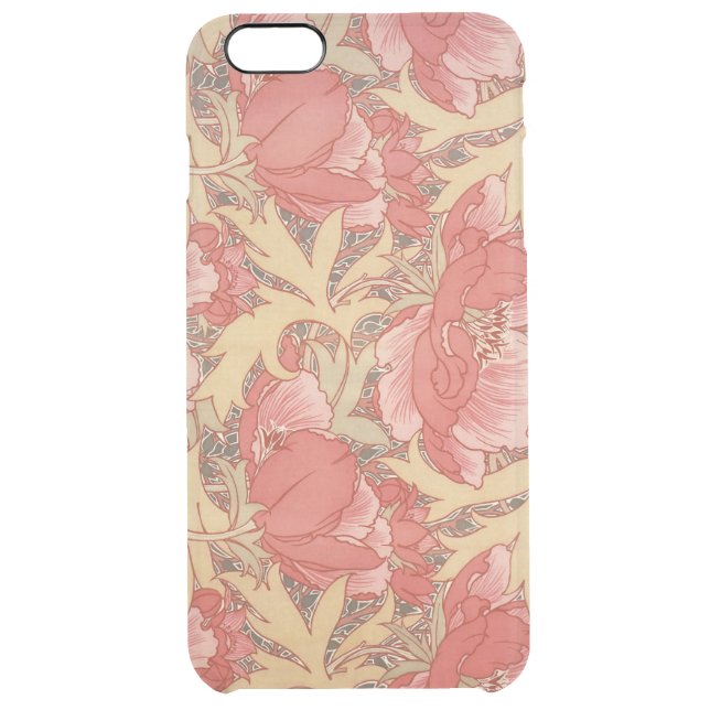 William Morris Poppies Floral Art Nouveau Pattern Uncommon iPhone Case (Back)