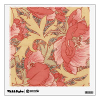 William Morris Poppies Floral Art Nouveau Pattern