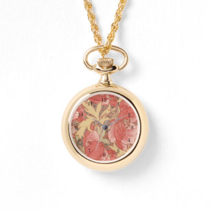 William Morris Poppies Floral Art Nouveau Pattern Watch