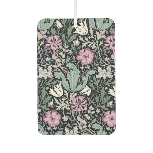 William Morris Poppy Botanical Victorian Wallpaper Air Freshener (Front)