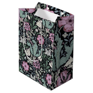 William Morris Poppy Botanical Victorian Wallpaper Medium Gift Bag