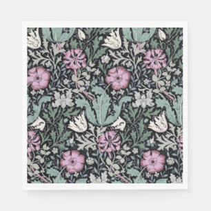 William Morris Poppy Botanical Victorian Wallpaper Napkins