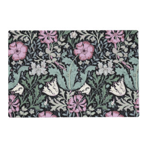 William Morris Poppy Botanical Victorian Wallpaper Placemat