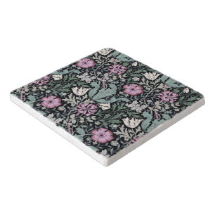 William Morris Poppy Botanical Victorian Wallpaper Trivet