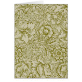 William Morris Poppy Classic Floral Green (Front)