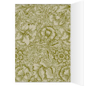 William Morris Poppy Classic Floral Green (Inside (Left))