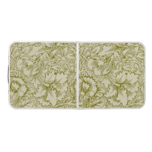 William Morris Poppy Classic Floral Green Beer Pong Table
