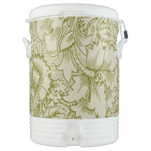 William Morris Poppy Classic Floral Green Beverage Cooler