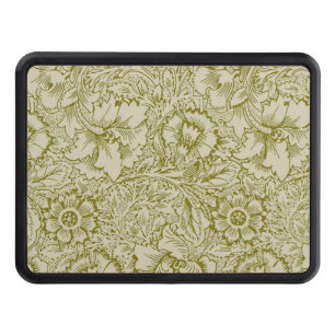 William Morris Poppy Classic Floral Green Hitch Cover