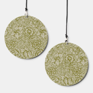 William Morris Poppy Classic Floral Green Wind Chime