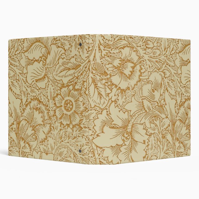 William Morris Poppy Floral Wallpaper 3 Ring Binder (Background)