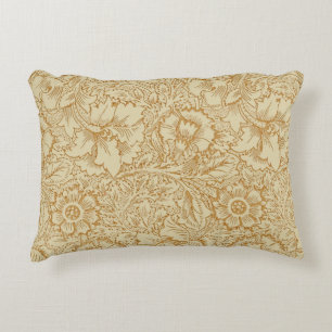William Morris Poppy Floral Wallpaper Accent Pillow