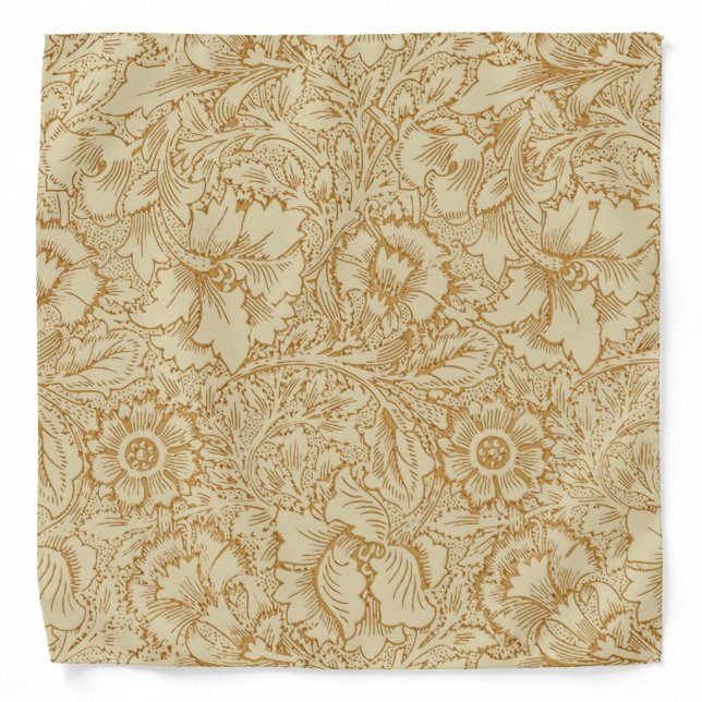William Morris Poppy Floral Wallpaper Bandana (Front)