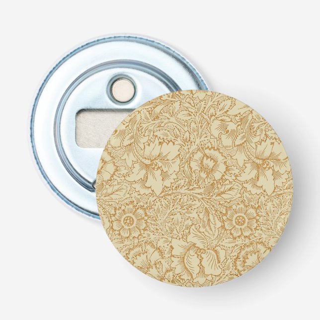 William Morris Poppy Floral Wallpaper Bottle Opener (Front)