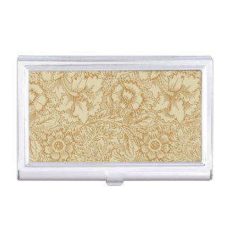 William Morris Poppy Floral Wallpaper Business Card Case