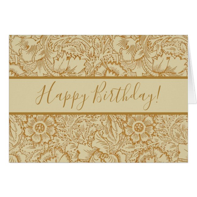 William Morris Poppy Floral Wallpaper Cards (Front Horizontal)