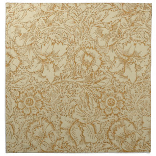 William Morris Poppy Floral Wallpaper Cloth Napkin