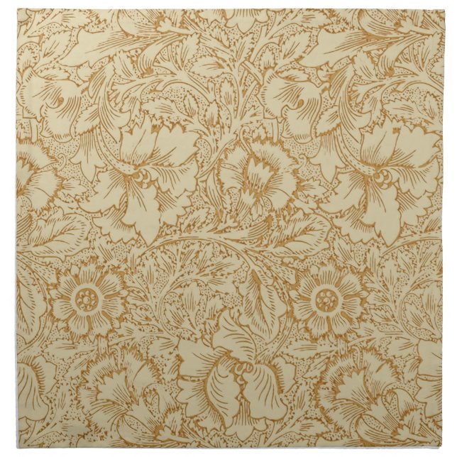 William Morris Poppy Floral Wallpaper Cloth Napkin (Front)