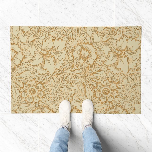 William Morris Poppy Floral Wallpaper Doormat (Indoor)