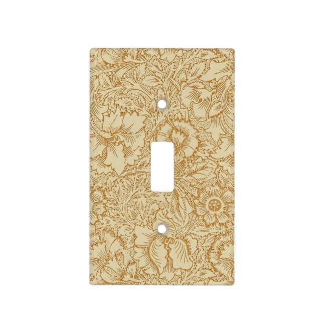 William Morris Poppy Floral Wallpaper Light Switch Cover (Front)