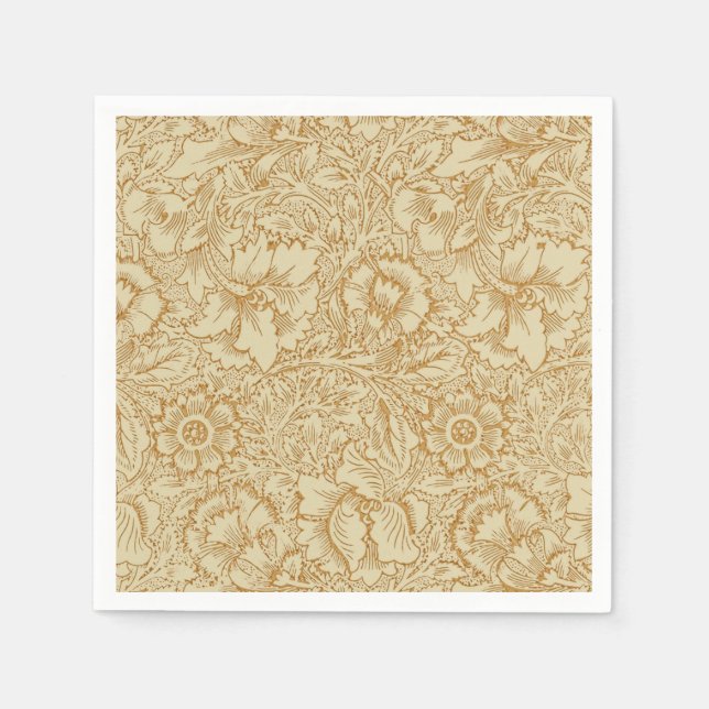 William Morris Poppy Floral Wallpaper Napkins (Front)