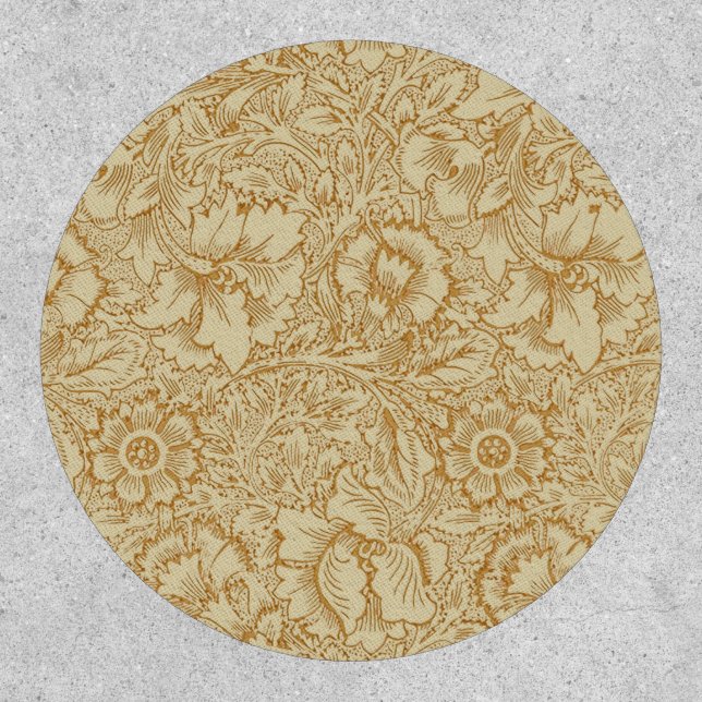 William Morris Poppy Floral Wallpaper Patch (Front)