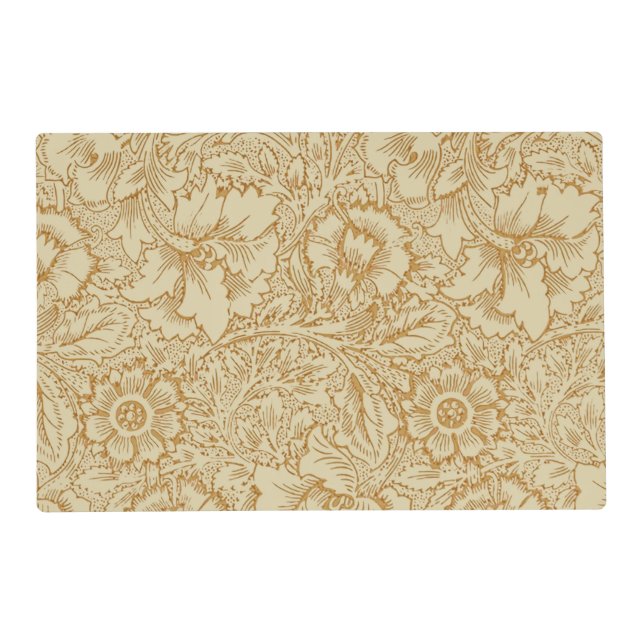 William Morris Poppy Floral Wallpaper Placemat (Front)