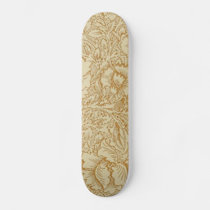 William Morris Poppy Floral Wallpaper Skateboard