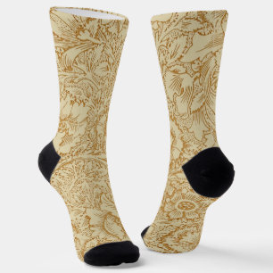 William Morris Poppy Floral Wallpaper Socks
