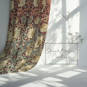 William Morris Primrose Pimpernel Two-Tone Sheer Curtains