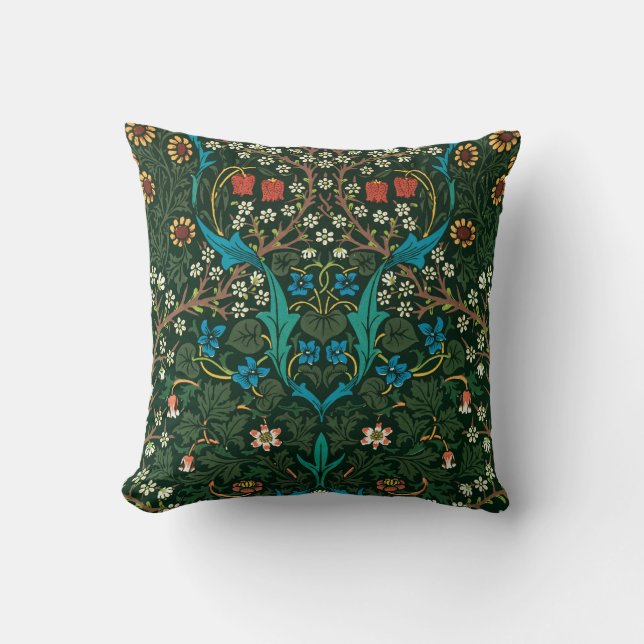 William Morris Print Throw Pillow (Front)