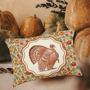 William Morris Pumpkins Wild Turkey Accent Pillow