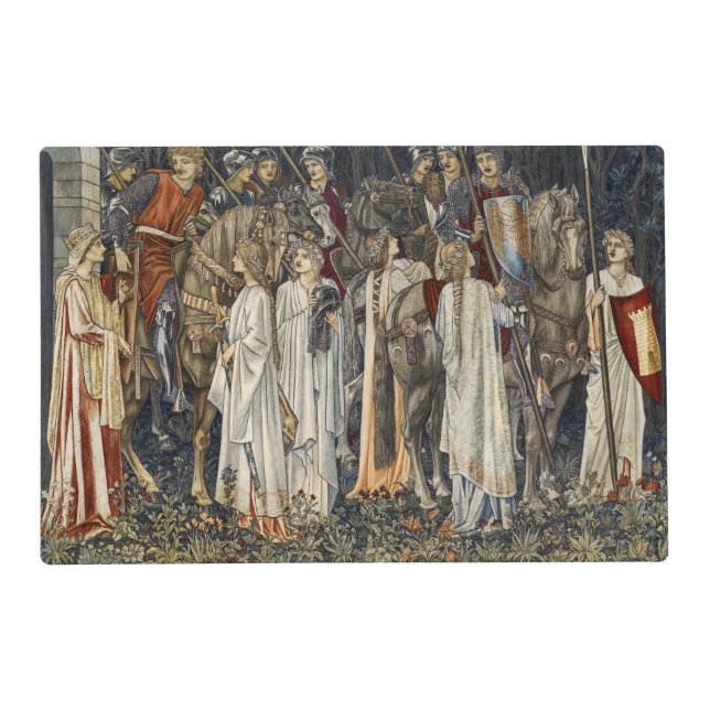 William Morris Quest for Holy Grail:Shield Forest Placemat (Front)