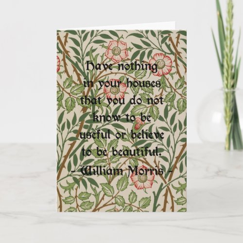 William Morris Quote Card