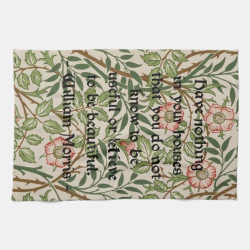 William Morris Quote Kitchen Towel